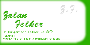 zalan felker business card